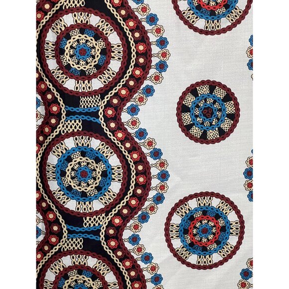 Bohemian 2XLTop Vibrant Medallion Lace-Up Front 1/2 Sleeves Light Breathable - Picture 10 of 16